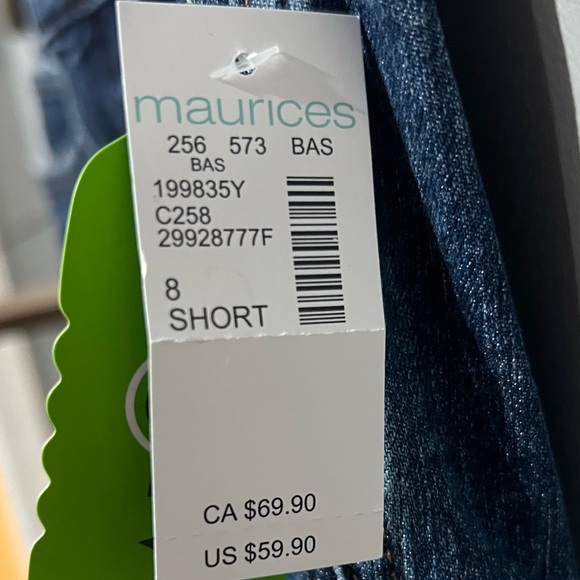 NWT 8 Short Maurice’s Everflex™ Slim Boot Mid Rise Jean - Picture 7 of 7